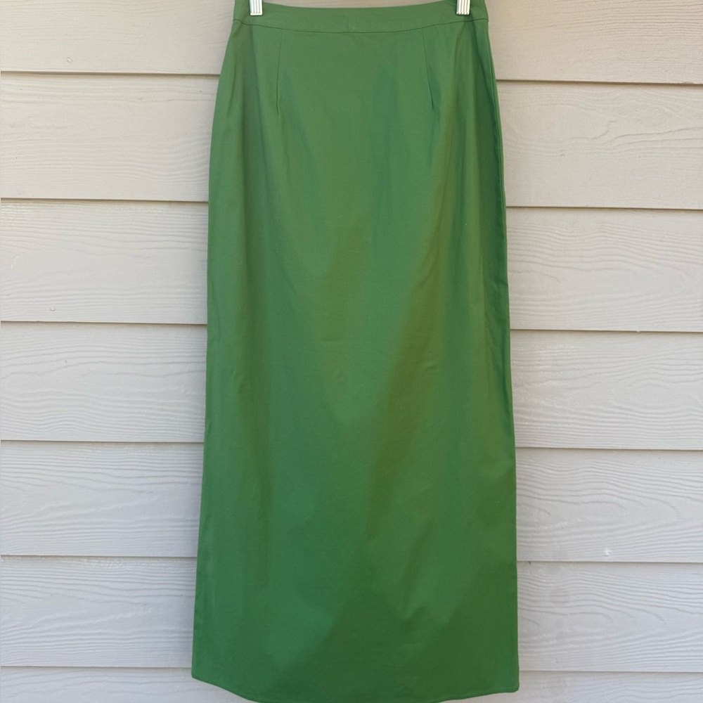 Reformation Green Wrap Midi Skirt - Picture 12 of 14